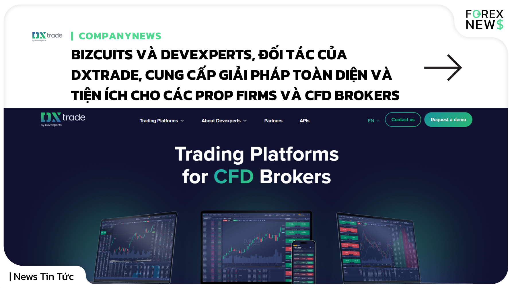 DXtrade CFD và BizCuits hợp tác cung cấp giải pháp toàn diện